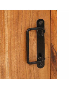 Comodino 2 pcs Marrone 35 x 33 x 48 cm Legno Massello di Acacia 2