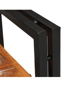 Comodino Marrone e nero 38 x 33 x 58 cm Legno Solido Recuperato