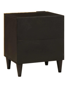 Comodino 2 pcs Nero e Oro 40 x 33.5 x 46 cm