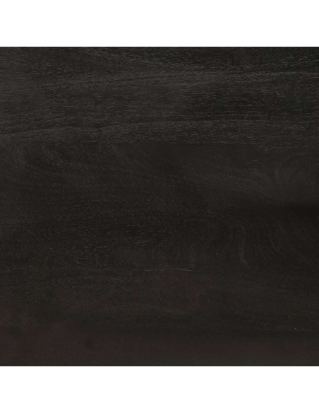 Comodino Nero e Oro 40 x 33.5 x 46 cm legno massello di mango