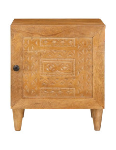 Comodino Marrone chiaro 40 x 33 x 46 cm legno massello di mango 2