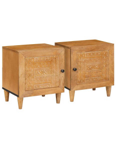 Comodino 2 pcs Marrone chiaro 40 x 33 x 46 cm