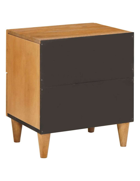 Comodino Marrone chiaro 40 x 33 x 46 cm legno massello di mango