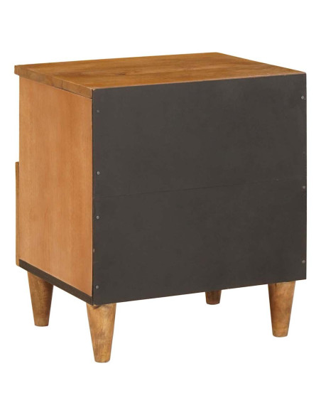 Comodino Marrone chiaro 40 x 33 x 46 cm legno massello di mango