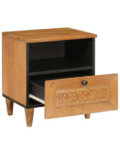 Comodino con cassetto 2 pcs Marrone chiaro 40 x 33 x 46 cm 2