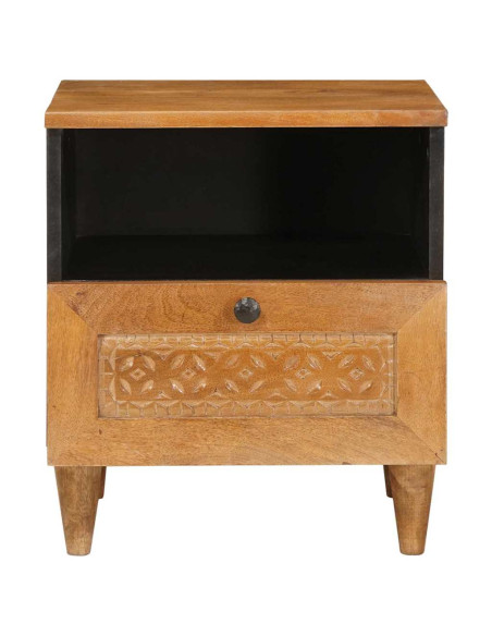 Comodino con cassetto 2 pcs Marrone chiaro 40 x 33 x 46 cm