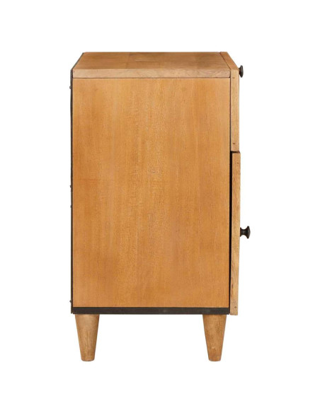 Comodino Marrone chiaro 50 x 33 x 60 cm legno massello di mango