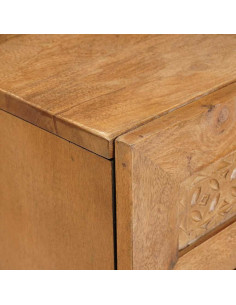 Comodino Marrone chiaro 50 x 33 x 60 cm legno massello di mango