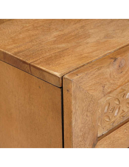 Comodino Marrone chiaro 50 x 33 x 60 cm legno massello di mango