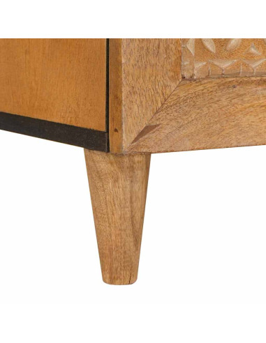 Comodino Marrone chiaro 50 x 33 x 60 cm legno massello di mango