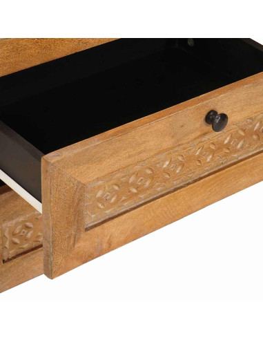 Comodino Marrone chiaro 50 x 33 x 60 cm legno massello di mango