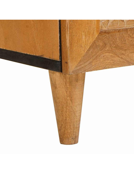Comodino Marrone chiaro 50 x 33 x 60 cm legno massello di mango