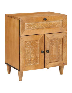 Comodino Marrone chiaro 50 x 33 x 60 cm legno massello di mango