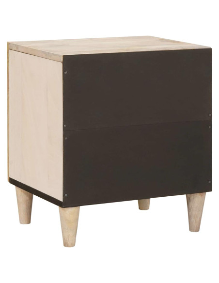 Comodino Beige 40 x 33 x 46 cm legno massello di mango
