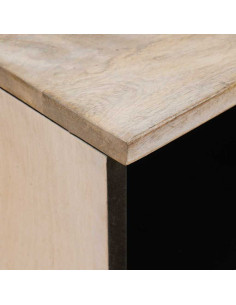 Comodino Beige 40 x 33 x 46 cm legno massello di mango