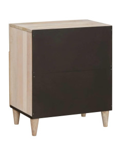 Comodino Beige 50 x 33 x 60 cm legno massello di mango