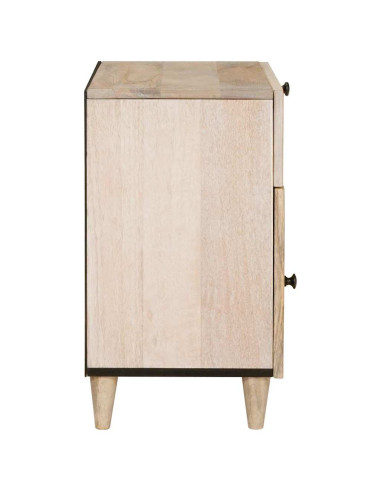 Comodino Beige 50 x 33 x 60 cm legno massello di mango