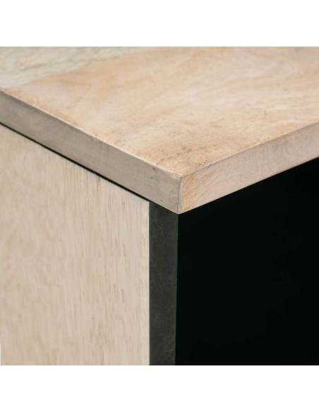Comodino Beige 50 x 33 x 60 cm legno massello di mango