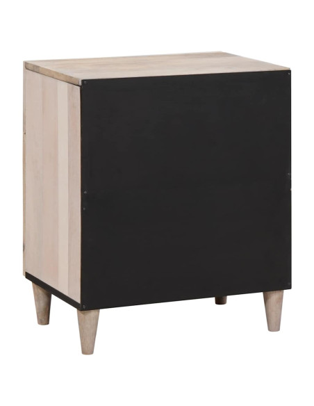 Comodino Beige 50 x 33 x 60 cm legno massello di mango