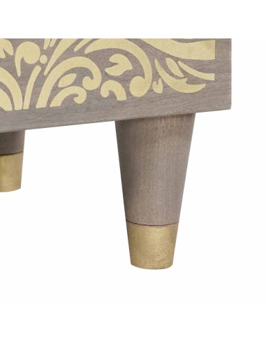 Armadio da Notte Grigio 40 x 33 x 46 cm legno massello di mango