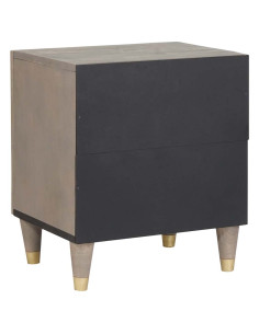 Armadio da Notte 2 pcs Grigio 40 x 33 x 46 cm 2