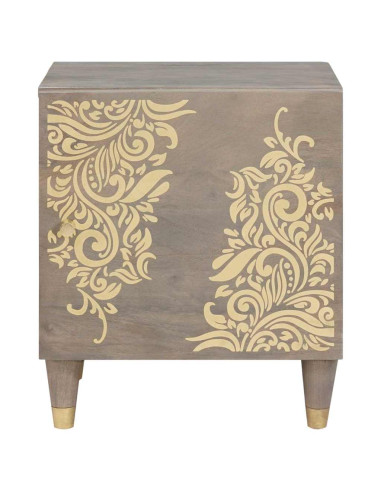 Armadio da Notte 2 pcs Grigio 40 x 33 x 46 cm