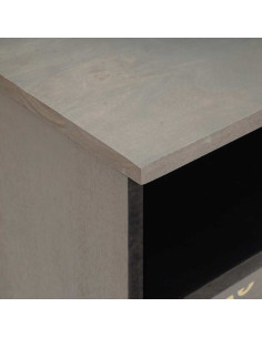 Armadio da Notte con cassetto 2 pcs Grigio 40 x 33 x 46 cm