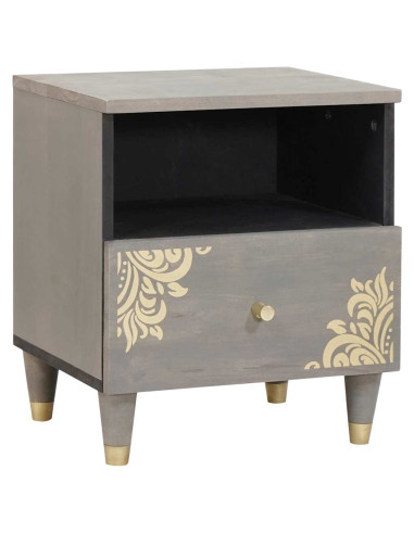 Armadio da Notte con cassetto 2 pcs Grigio 40 x 33 x 46 cm