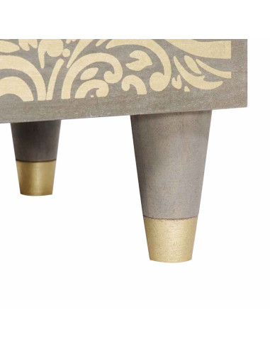 Armadio da Notte Grigio 50 x 33 x 60 cm legno massello di mango