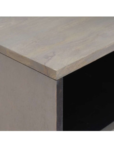 Armadio da Notte Grigio 50 x 33 x 62 cm legno massello di mango