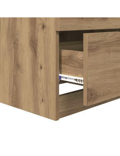 Armadio da Notte 2 pcs rovere artigianale 45 x 39 x 50 cm