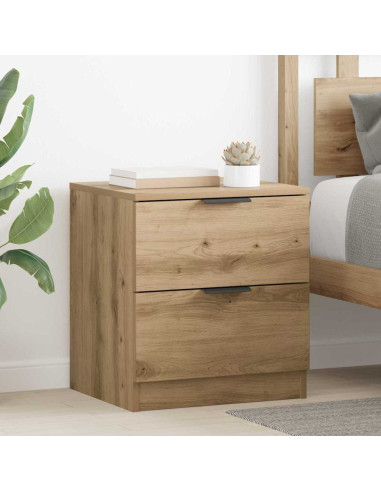 Armadio da Notte 2 pcs rovere artigianale 45 x 39 x 50 cm