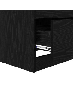 Armadio da Notte con cassetto 2 pcs Rovere nero 45 x 39 x 50 cm