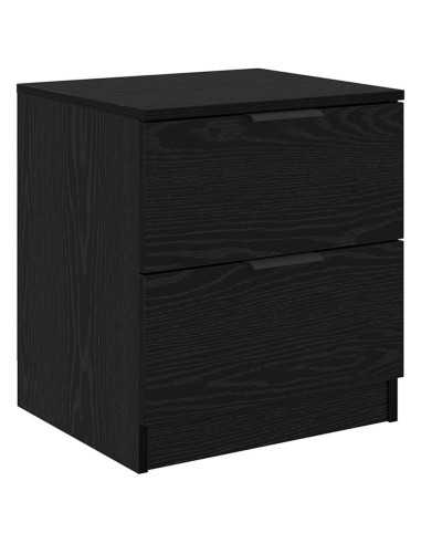 Armadio da Notte con cassetto 2 pcs Rovere nero 45 x 39 x 50 cm