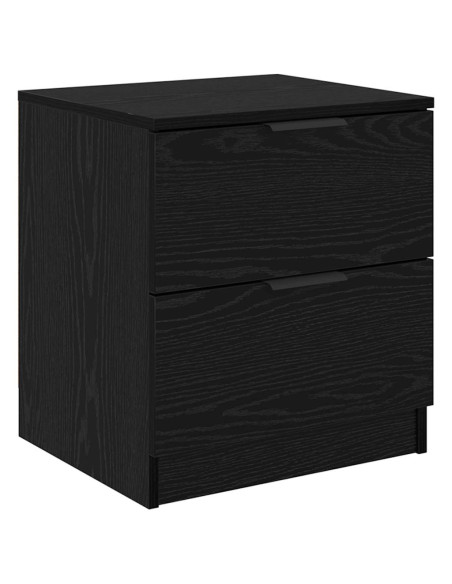 Armadio da Notte con cassetto 2 pcs Rovere nero 45 x 39 x 50 cm
