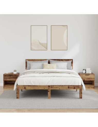 Armadietto per letto 2 pcs Legno vecchio 40 x 39 x 40 cm