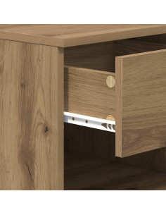 Armadietto per letto 2 pcs rovere artigianale 40 x 39 x 40 cm