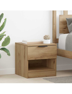 Armadietto per letto 2 pcs rovere artigianale 40 x 39 x 40 cm 2