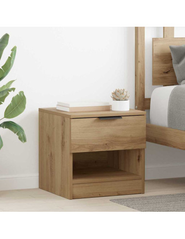Armadietto per letto 2 pcs rovere artigianale 40 x 39 x 40 cm
