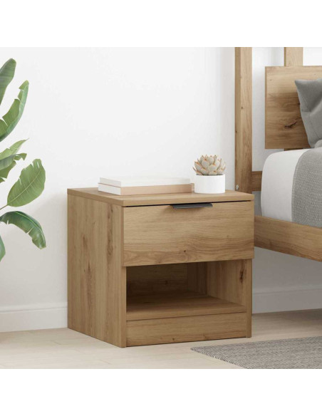 Armadietto per letto 2 pcs rovere artigianale 40 x 39 x 40 cm