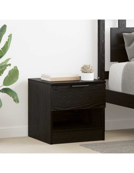 Armadietto per letto 2 pcs Rovere nero 40 x 39 x 40 cm