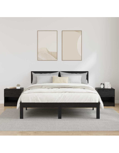 Armadietto per letto 2 pcs Rovere nero 40 x 39 x 40 cm