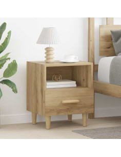 Armadio da Notte 2 pcs rovere artigianale 40 x 35 x 47,5 cm 2