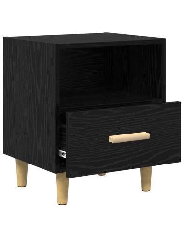 Armadio da Notte 2 pcs Rovere nero 40 x 35 x 47,5 cm