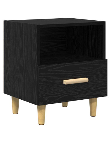 Armadio da Notte 2 pcs Rovere nero 40 x 35 x 47,5 cm