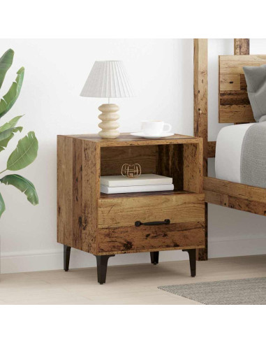 Armadio da Notte con cassetto Legno vecchio 40 x 35 x 47,5 cm