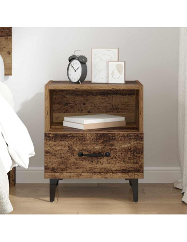 Armadio da Notte con cassetto Legno vecchio 40 x 35 x 47,5 cm