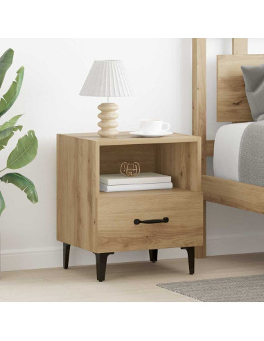 Armadio da Notte 2 pcs rovere artigianale 40 x 35 x 47,5 cm