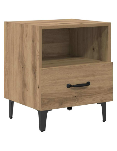 Armadio da Notte 2 pcs rovere artigianale 40 x 35 x 47,5 cm