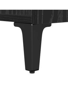 Armadio da Notte con cassetto Rovere nero 40 x 35 x 47,5 cm 2